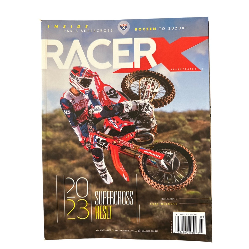 Racer X Illustrated Magazine March 2023 Inside Paris Supercross Roczen‎ Suzuki